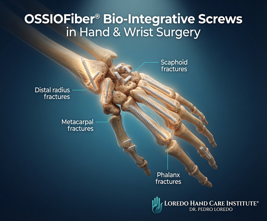 Clinical utilization of OSSIOfiber bio-integrative screws for hand and wrist fracture fixation